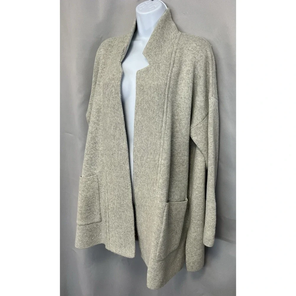 Madewell Women's Spencer‎ Sweater Coat Cardigan Size M Gray Merino Wool